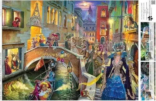 Buffalo Games - Image World - Venice Carnival - Kattalar uchun 1000 qismli boshqotirma, O'yin kechalari uchun qiyin boshqotirma - Tayyor o'lcham 26,75 x 19,75 - 5