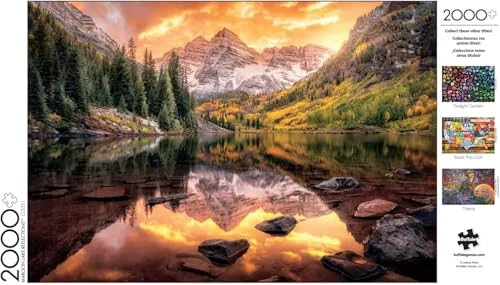 Buffalo Games - Joshua Snow - Maroon Lake Reflections - 2000 Piece Jigsaw Puzzle for Adults Challenging Puzzle Perfect for Game Nights - Finished Puzzle Size is 38.50 x 26.50 - 6