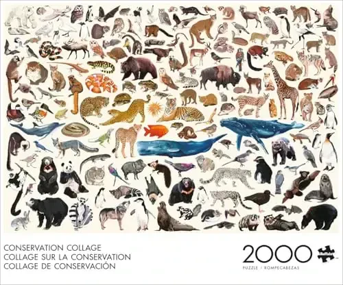 Buffalo Games - Kara Mohr - Conservation Collage - 2000 Piece Jigsaw Puzzle for Adults - Challenging Puzzle Perfect for Game Nights - Finished Size is 38.50 x 26.50 - BUFFALO (1)