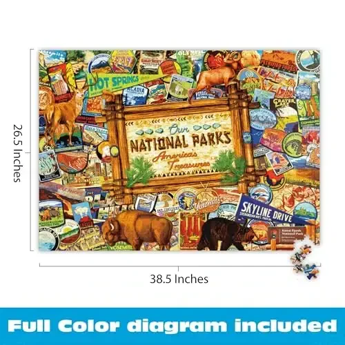 Buffalo Games - Kate Ward Thacker - Our National Parks Collage - 2000 Piece Jigsaw Puzzle for Adults - Challenging Puzzle Perfect for Game Nights - Finished Size is 38.50 x 26.50 - 5