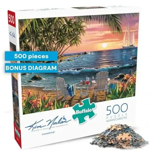 Buffalo Games - Kim Norlien - Summertime - 500 Piece Jigsaw Puzzle For Adults -Challenging Puzzle Perfect for Game Nights - Finished Size is 21.25 x 15.00 - BUFFALO (1)