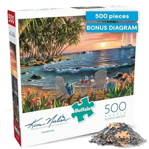 Buffalo Games - Kim Norlien - Summertime - 500 Piece Jigsaw Puzzle For Adults -Challenging Puzzle Perfect for Game Nights - Finished Size is 21.25 x 15.00 - 1