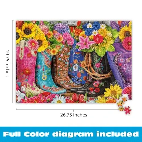 Buffalo Games - Lars Stewart - Cowgirl Colors - 1000 Piece Jigsaw Puzzle For Adults -Challenging Puzzle Perfect for Game Nights - Finished Size is 26.75 x 19.75 - 3