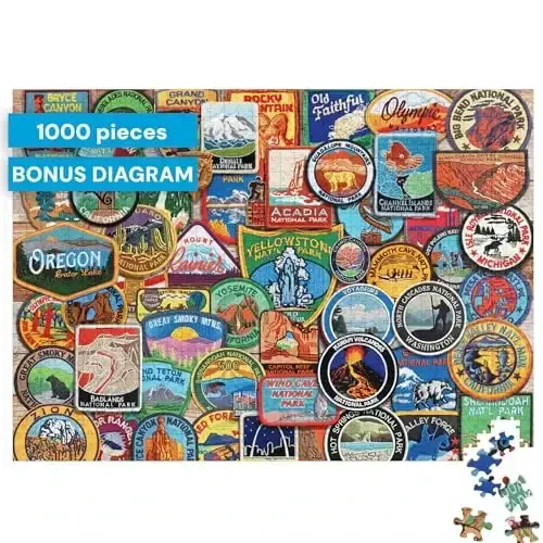 Buffalo Games - Lewis T. Johnson - Milliy bog'lar yamog'lari - Kattalar uchun 1000 dona jigo O'yin kechalari uchun mukammal bo'lgan qiyin jigo Tugatilgan jigo hajmi 26.75 x 19.75 - 2