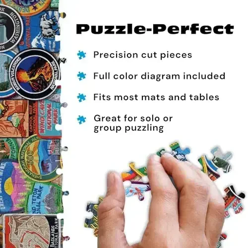 Buffalo Games - Lewis T. Johnson - National Park Patches - 1000 Piece Jigsaw Puzzle for Adults Challenging Puzzle Perfect for Game Nights - Finished Puzzle Size is 26.75 x 19.75 - 5