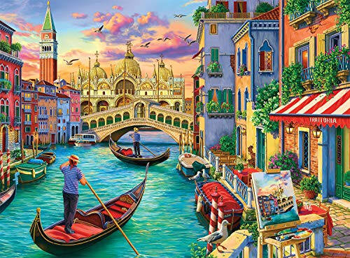 Buffalo Games - Image World - Sights of Venice - 1000 Piece Jigsaw Puzzle for Adults Challenging Puzzle Perfect for Game Nights - Finished Puzzle Size is 26.75 x 19.75 - 1