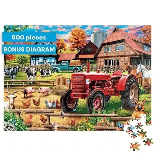 Buffalo Games - PD Moreno - European Countryside - 500 Piece Jigsaw Puzzle for Adults -Challenging Puzzle Perfect for Game Nights - Finished Size is 21.25 x 15.00 - BUFFALO (1)