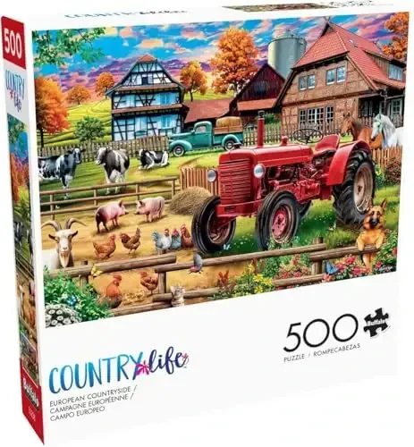 Buffalo Games - PD Moreno - European Countryside - 500 Piece Jigsaw Puzzle for Adults -Challenging Puzzle Perfect for Game Nights - Finished Size is 21.25 x 15.00 - 6
