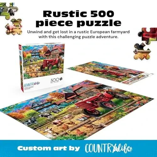 Buffalo Games - PD Moreno - European Countryside - 500 Piece Jigsaw Puzzle for Adults -Challenging Puzzle Perfect for Game Nights - Finished Size is 21.25 x 15.00 - 3