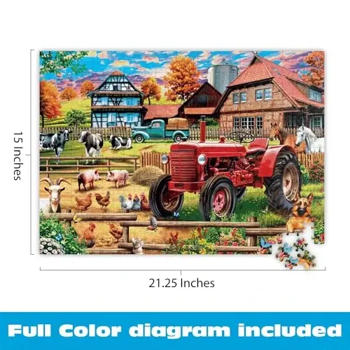 Buffalo Games - PD Moreno - European Countryside - 500 Piece Jigsaw Puzzle for Adults -Challenging Puzzle Perfect for Game Nights - Finished Size is 21.25 x 15.00 - BUFFALO
