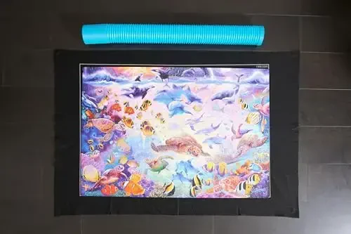 Buffalo Games - Roll-up Puzzle Mat - Jumbo Size for up to 2000 Piece Puzzles - Easy Storage and Clean Up - Expanding Tube for Roling - Save Your Jigsaw Puzzle - 6