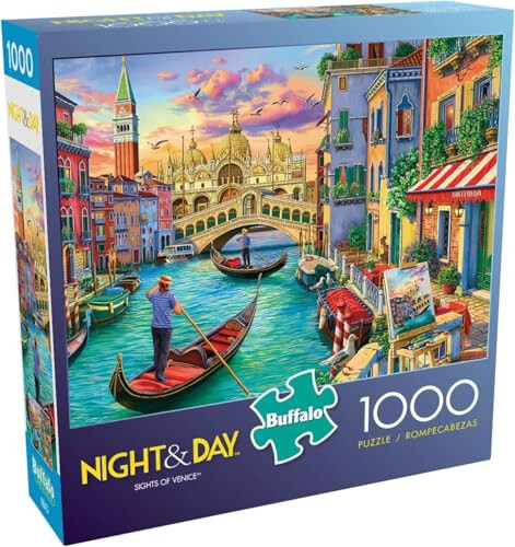Buffalo Games - Tasvir Dunyosi - Venetsiya Manzaralari - Kattalar Uchun 1000 Qismli Jjigso Puzzle Qiyin Puzzle O'yin Kechalari Uchun Mukammal - Tayyorlangan Puzzle Hajmi 26,75 x 19,75 - 2
