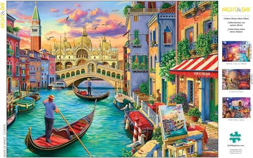 Buffalo Games - Tasvir Dunyosi - Venetsiya Manzaralari - Kattalar Uchun 1000 Qismli Jjigso Puzzle Qiyin Puzzle O'yin Kechalari Uchun Mukammal - Tayyorlangan Puzzle Hajmi 26,75 x 19,75 - 6