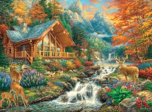 Buffalo Games - Chuck Pinson - Alpine Serenity - 1000 Piece Jigsaw Puzzle For Adults -Challenging Puzzle Perfect for Game Nights - Finished Size is 26.75 x 19.75 - 3