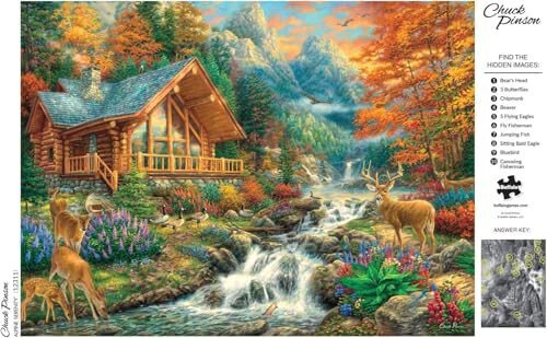 Buffalo Games - Chuck Pinson - Alpine Serenity - 1000 Piece Jigsaw Puzzle For Adults -Challenging Puzzle Perfect for Game Nights - Finished Size is 26.75 x 19.75 - 6
