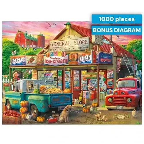 Buffalo Games - Eduard - Country Store - 1000 Piece Jigsaw Puzzle for Adults -Challenging Puzzle Perfect for Game Nights - Finished Size is 26.75 x 19.75 - BUFFALO