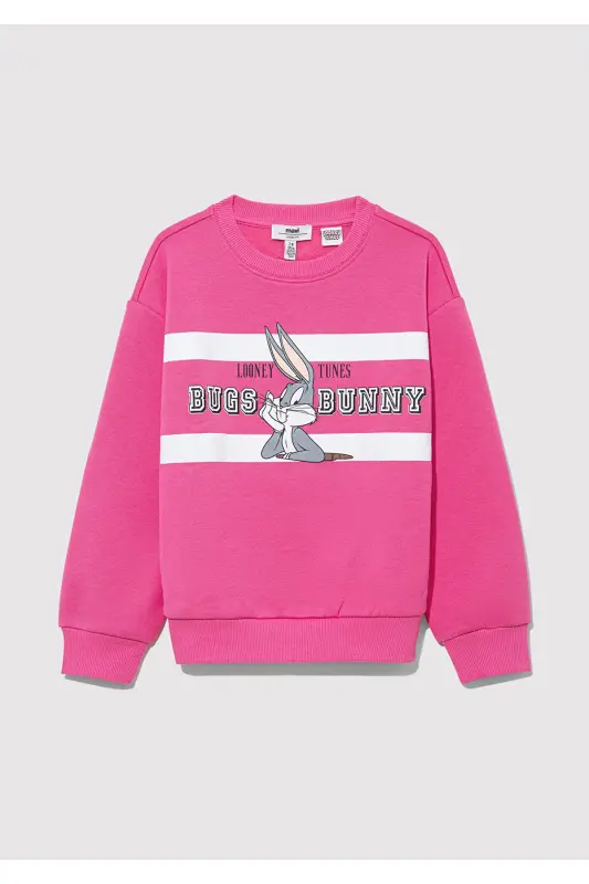 Bugs Bunny bosilgan pushti sviter 7S10072-71095 - 2