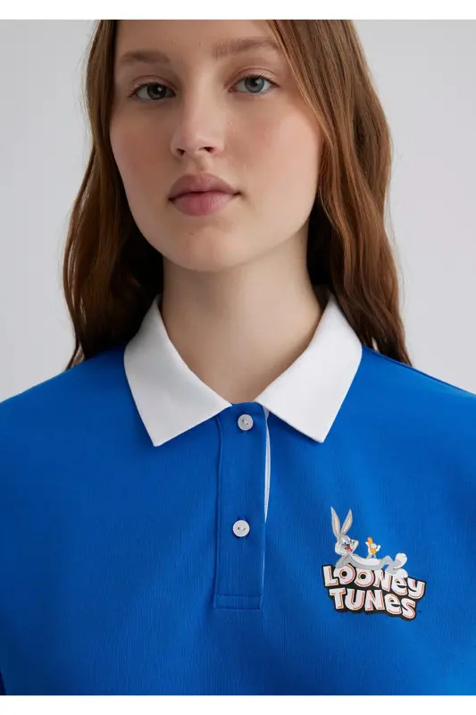 Bugs Bunny bosilgan to‘q ko‘k futbolka, regular fit / N - 6
