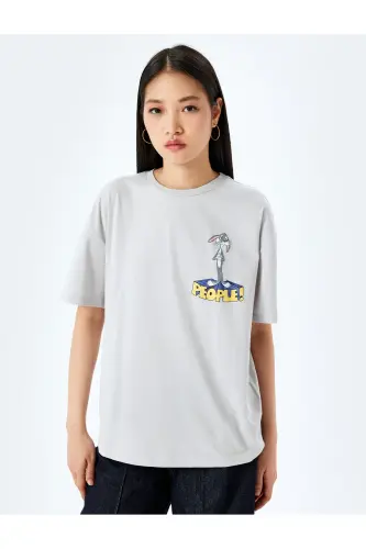 Bugs Bunny Licensed Back Print Oversize T-Shirt - 3