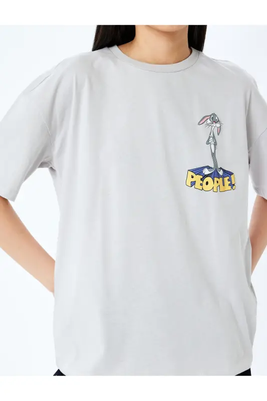 Bugs Bunny Litsenziyali Orqa Bosmali Katta O'lchamli Futbolka - 5
