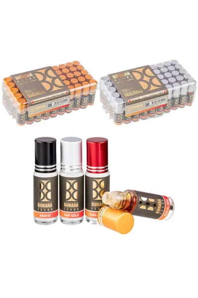 Bukhara Alcohol-Free Essence - Agate Series 3.3 Ml - Gift for Hajj and Umrah - 50 Pcs - 2 Boxes - GENEL MARKALAR
