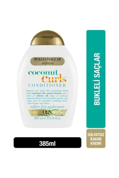 Bukleli Saçlar İçin Nemlendirici Coconut Curls Bakım Kremi 385 Ml - 1