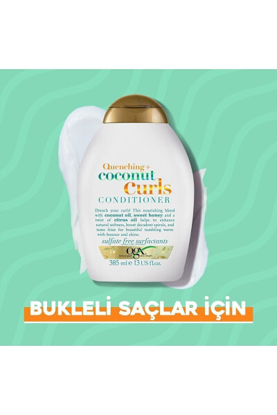 Bukleli Saçlar İçin Nemlendirici Coconut Curls Bakım Kremi 385 Ml - 2