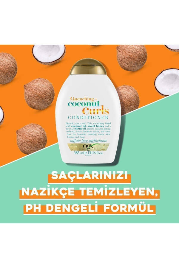 Bukleli Saçlar İçin Nemlendirici Coconut Curls Bakım Kremi 385 Ml - 3