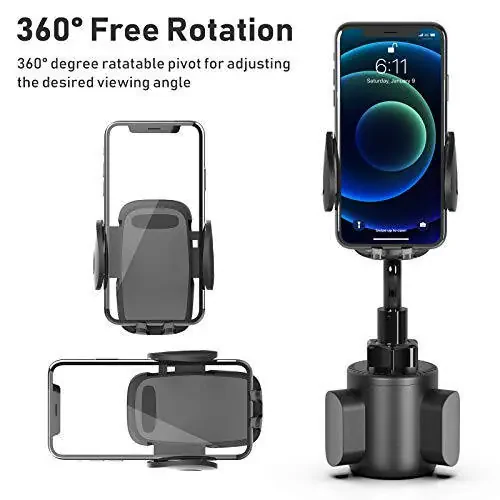Phone Holders for Your Car, Cup Holder Phone Mount, Universal Adjustable Gooseneck Cup Holder Cradle Car Mount for iPhone 16/15/14/13/12/11/Pro Max/X/Xs/XsMax/8/8Plus,Samsung,Huawei,LG, Sony(Black) - 2