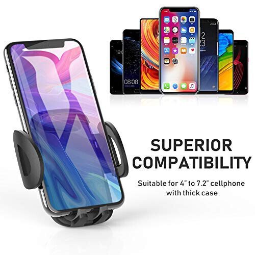 Phone Holders for Your Car, Cup Holder Phone Mount, Universal Adjustable Gooseneck Cup Holder Cradle Car Mount for iPhone 16/15/14/13/12/11/Pro Max/X/Xs/XsMax/8/8Plus,Samsung,Huawei,LG, Sony(Black) - 7
