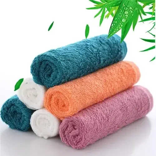 Dish Cloths 6 Pack, 10x14 inch Small Kitchen Washcloths for Washing Dishes, Lint Free Fast Dry Reusable Cleaning Cloth, Ultra Soft & Scratch Free Terry Dish Rag, Easy to Rinse Multicolor Dishcloths - JEFFSUN