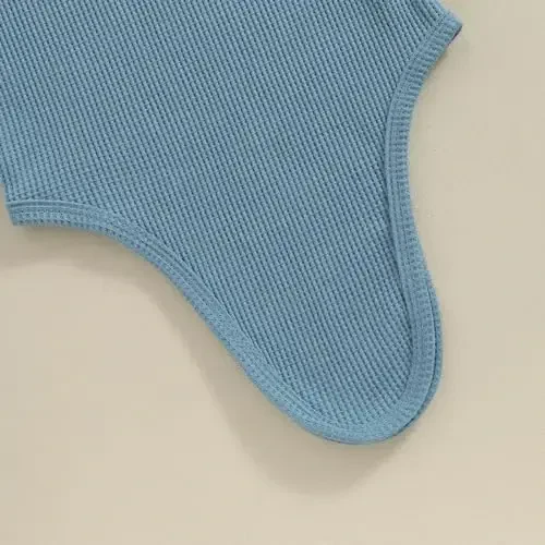 BULINGNA Newborn Baby Boys Girls Knotted Gown with Hat Set, Unisex Infant Nightgown with Mittens Sleepwear One Piece Pajamas - 6