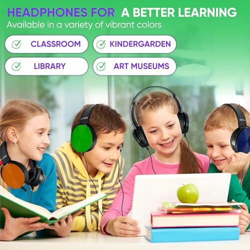 Bulktech Wired On-Ear Leather Headphones with 3.5mm Connector, Round Metal Housing, Bulk Wholesale, 5 Pack, Assorted Colors - 6