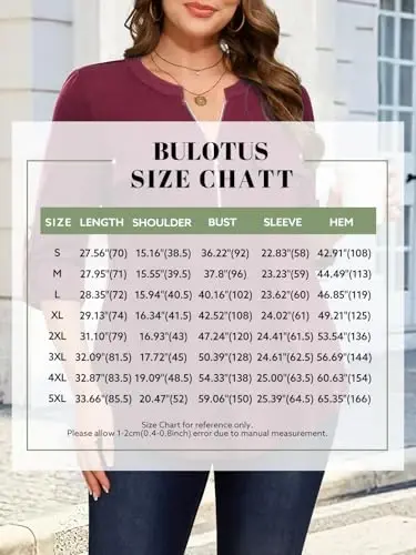 Bulotus Women's Zip Front V-Neck 3/4 Length Sleeve Womens Tops Business Casual Shirts - 12