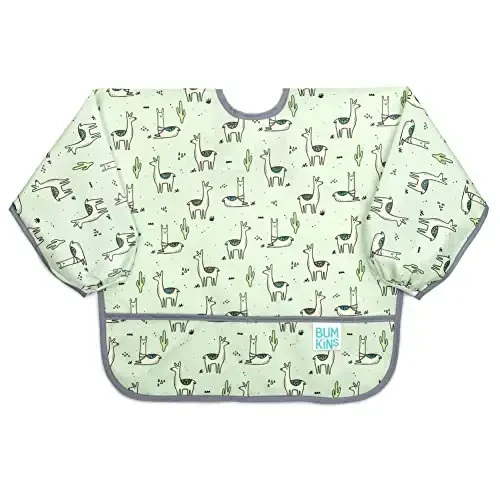 Bumkins Sleeved Bib for Girl or Boy, Baby and Toddler for 6-24 Mos 