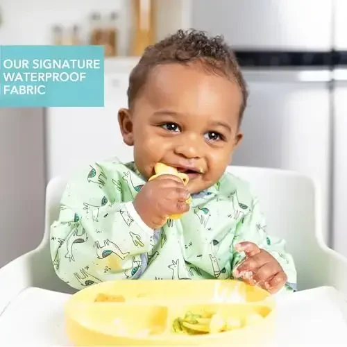 Bumkins Sleeved Bib for Girl or Boy, Baby and Toddler for 6-24 Mos - BUMKINS (1)