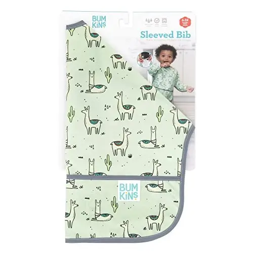 Bumkins Sleeved Bib for Girl or Boy, Baby and Toddler for 6-24 Mos - 5