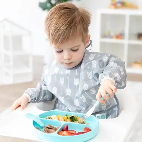 Bumkins Sleeved Bib for Girl or Boy, Baby and Toddler for 6-24 Mos - BUMKINS (1)