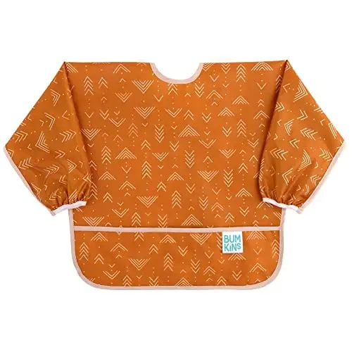 Bumkins Sleeved Bib for Girl or Boy, Baby and Toddler for 6-24 Mos 