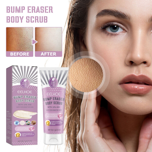 Bump Eraser Body Scrub Exfoliant Keratosis Pilaris uchun 10% AHA bilan Butunlay tabiiy tanani parvarish qilish uchun tanani tozalash - 6