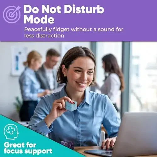 BUNMO Infinity Cube Fidget Toy - Stocking Stuffers for Teens - Teen Boy Toys - Fidgets for Adults - Quiet Folding Desk Fidget with Smooth Hinges, Durable ABS - 2 Pack Plastic - 5