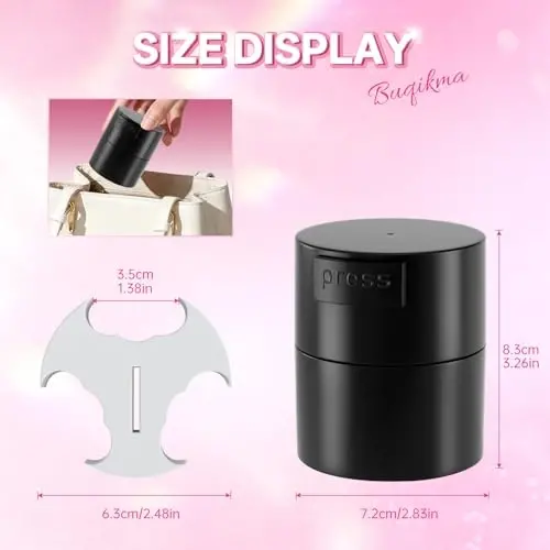 Buqikma Eyelash Extension Glue Jar Storage Tank with Bottom Sealed Adhesive Stand Activated Storage (Black) - 4