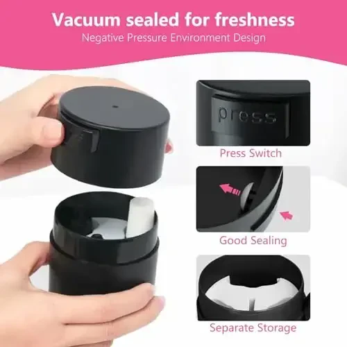 Buqikma Eyelash Extension Glue Jar Storage Tank with Bottom Sealed Adhesive Stand Activated Storage (Black) - 2