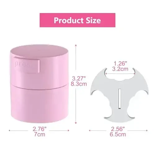 Buqikma Eyelash Glue Storage Container, Pink Sealing Extension Eyelash Glue Jar Storage Tank with Bottom Sealed Adhesive Stand Activated Storage for Eyelash Extension (Pink) - 6