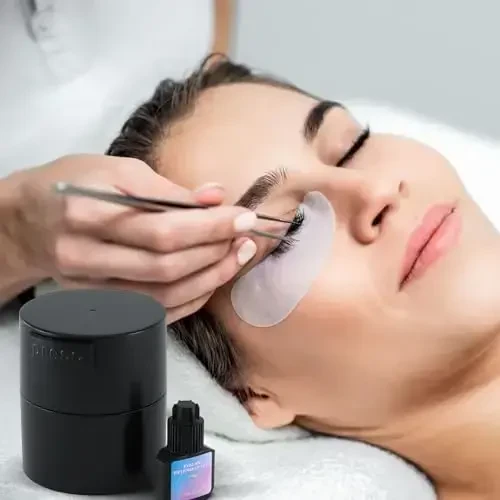 Buqikma Eyelash Extension Glue Jar Storage Tank with Bottom Sealed Adhesive Stand Activated Storage (Black) - 7