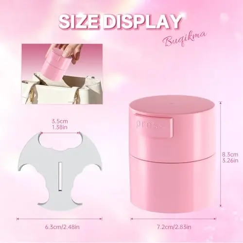 Buqikma Lash Eyelash Glue Holder Storage Container Air Tight, Pink | Sealed Leak-proof Glue Eyelash Extensions Adhesive Jar Stand Container for eyelash extensions, Grafting Lash Tech Supplies - 4
