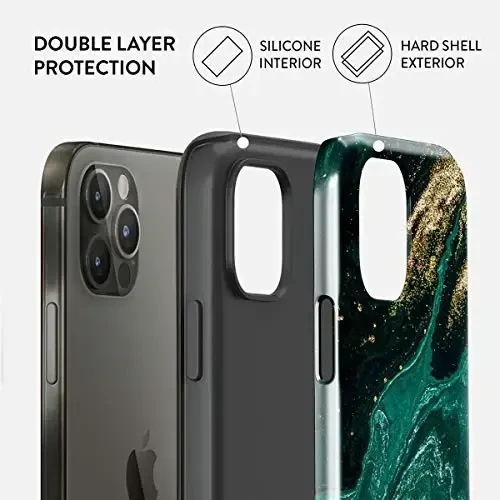 BURGA iPhone 12 Pro uchun telefon g‘ilofi - Chiroyli, zamonaviy, estetik, dizayner naqshli, 12pro telefon qopqog‘i, qattiq qoplamali himoya - Apple iPhone 12 Pro ayollar va erkaklar uchun g‘ilofga mos keladi - 3