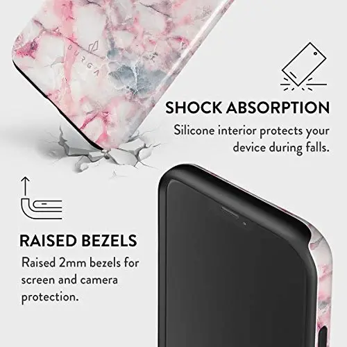 BURGA iPhone 12 uchun telefon g‘ilofi - Chiroyli, zamonaviy, estetik, naqshli telefon qopqog‘i, qattiq qoplamali himoya - Apple iPhone 12 ayollar va erkaklar uchun g‘ilofga mos keladi - 5