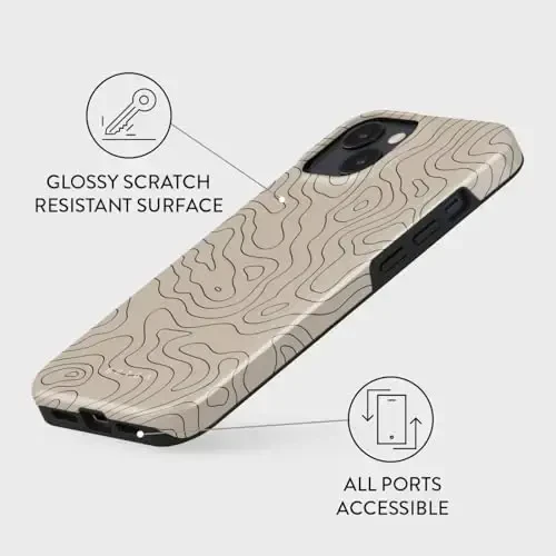 BURGA Phone Case for iPhone 13 - Cute, Trendy, Aesthetic, Pattern Phone Cover, Hard Shell Protection - fits Apple iPhone 13 Case for Women and Men - 3