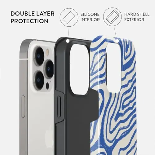BURGA Phone Case for iPhone 13 Pro - Cute, Trendy, Aesthetic, Designer Pattern, 13pro Phone Cover, Hard Shell Protection - fits Apple iPhone 13 Pro Case for Women and Men - 2